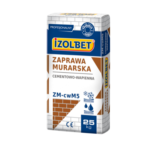 IZOLBET ZM-cwM5 zaprawa murarska cementowa​-Izolbet